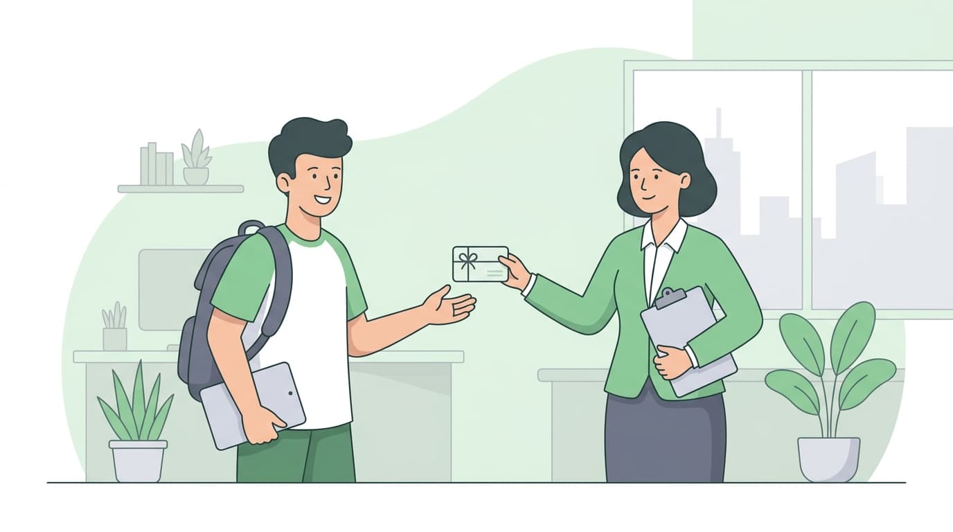 優秀者がプライズ(ギフト)を受け取る様子